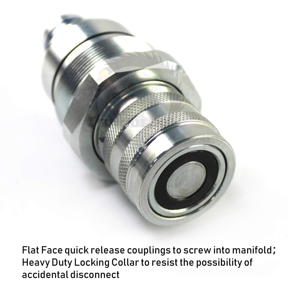 AT406475 7246802 Hydraulic Female Flat Face Quick Connect Coupler 48mm Thread...
