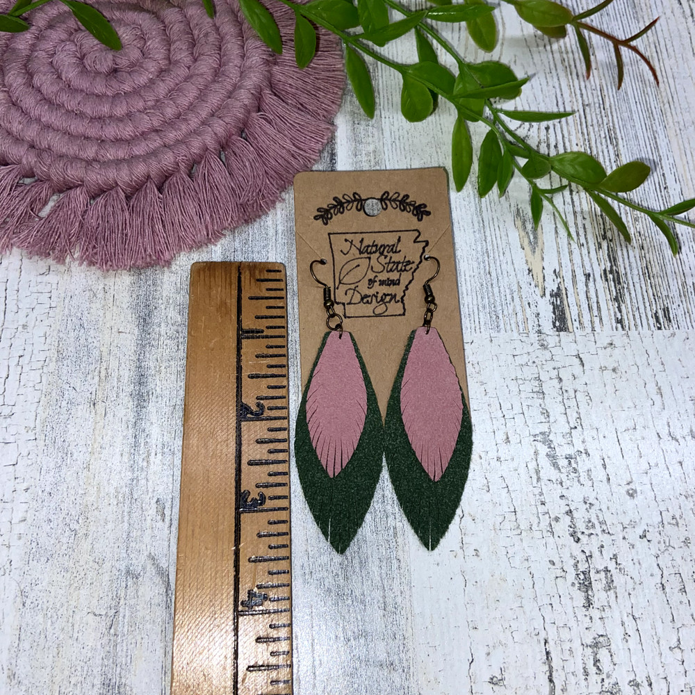 Handmade Boho Felt Dangle Earrings