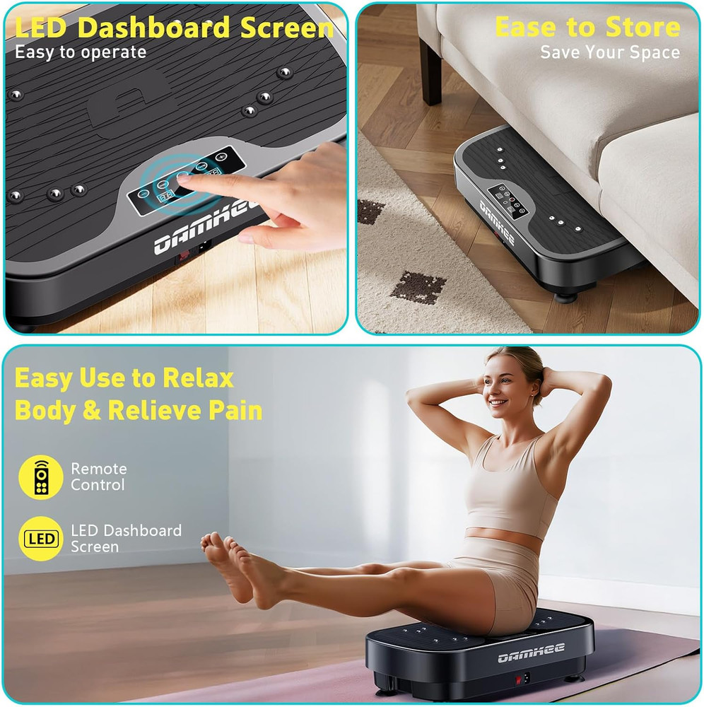 Vibrating Board Exercise Machine, 9 Modes Vibration Platform for Lymphatic Drain