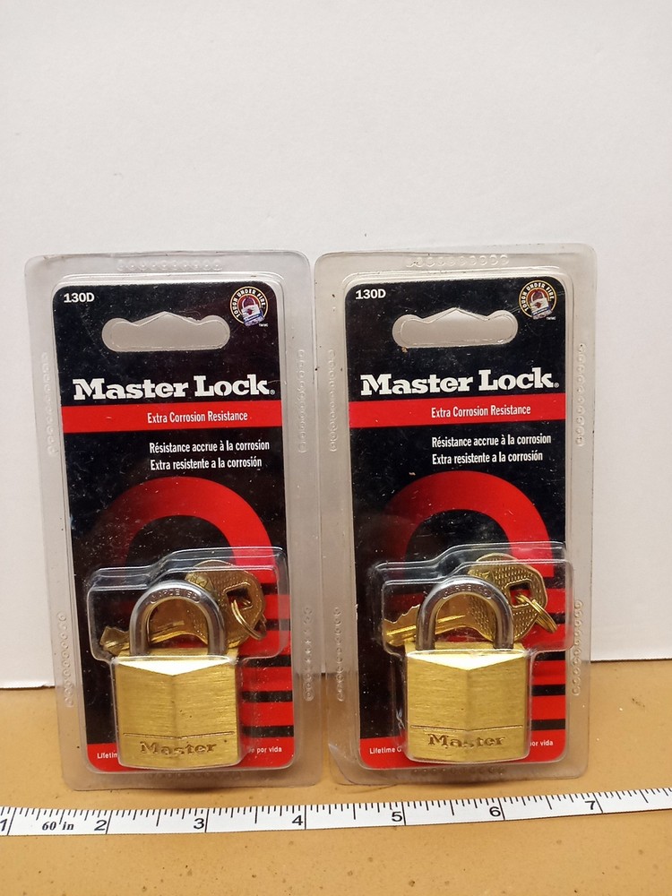 2 Master Lock Padlocks 130D Extra Corrosion Resistance