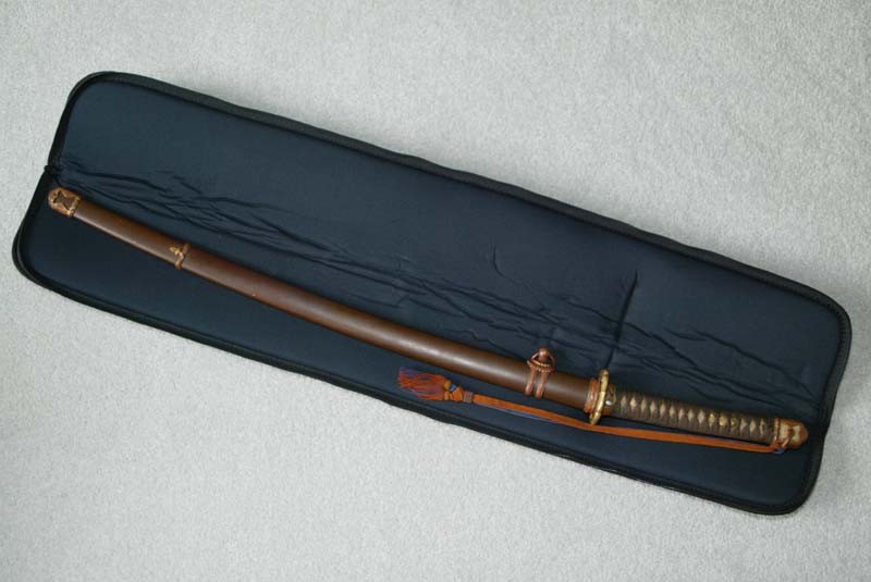 Custom Sword Case 42" X 6" padded, zippered - Perfect fit for WW2 Japanese Sword