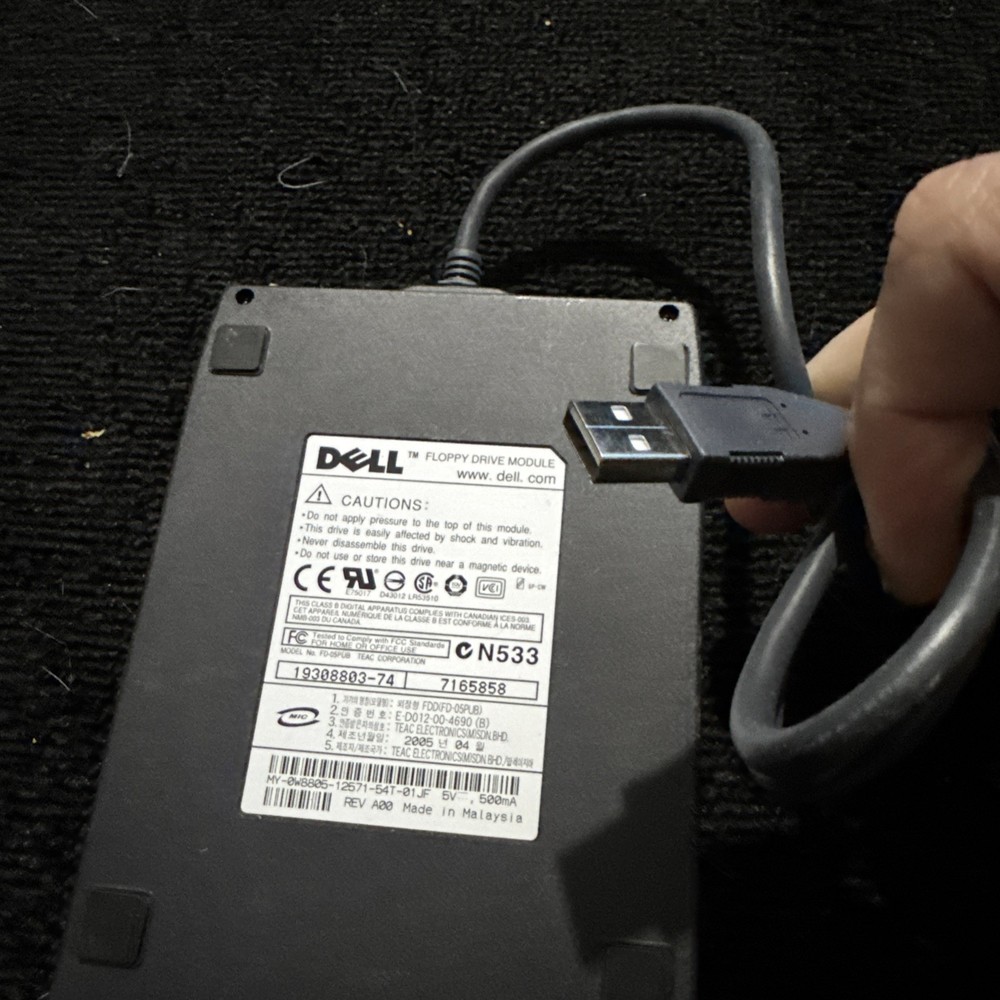 Dell 3.5" Floppy Drive Module Model: FD-05PUB External USB
