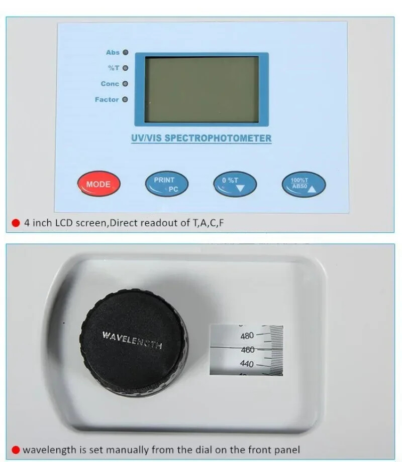 UV Vis Spectrophotometer for Basic Transmission Measurement Spectrophotometer