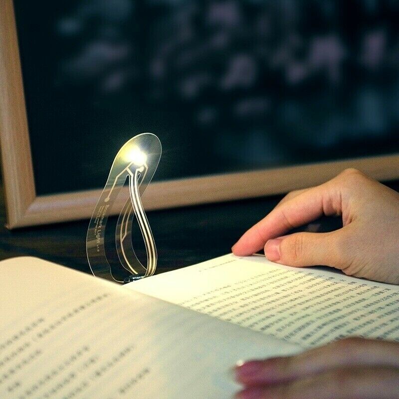 Mini Book Reading Light LED Flexible Bookmark Light Lamp for Night Reading US
