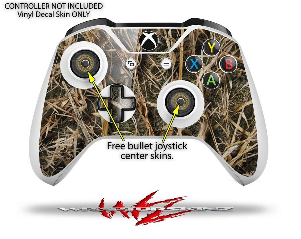 Skin XBOX One S Console Controller WraptorCamo Grassy Marsh Camo