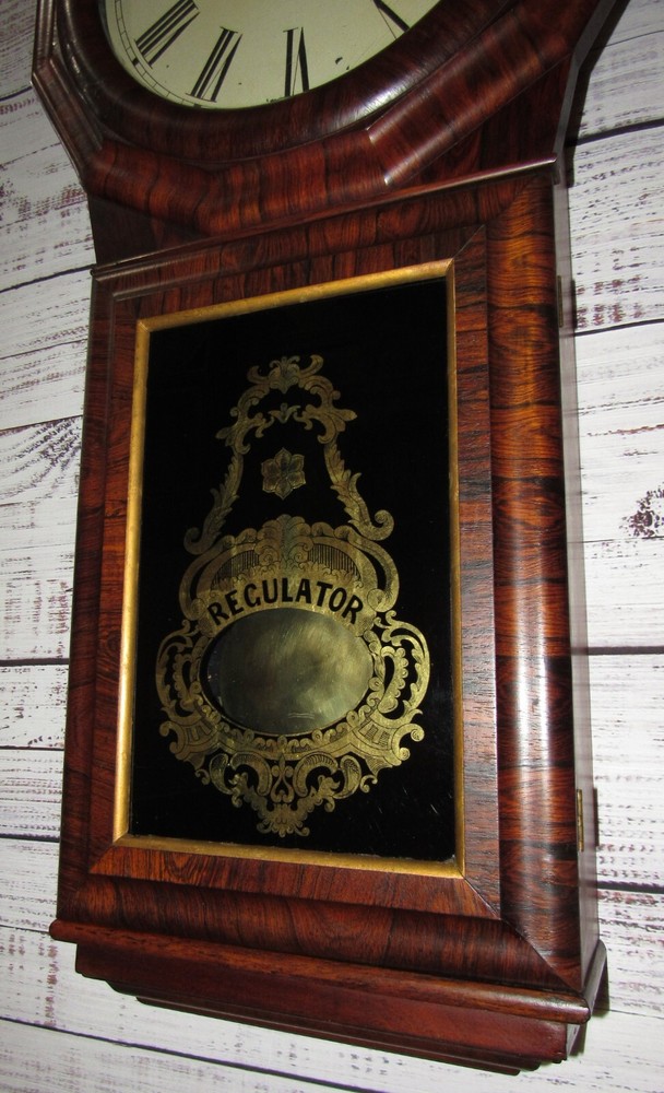 Antique Seth Thomas "Regulator No. 1 Extra" Weights Driven Regulator Wall Clock