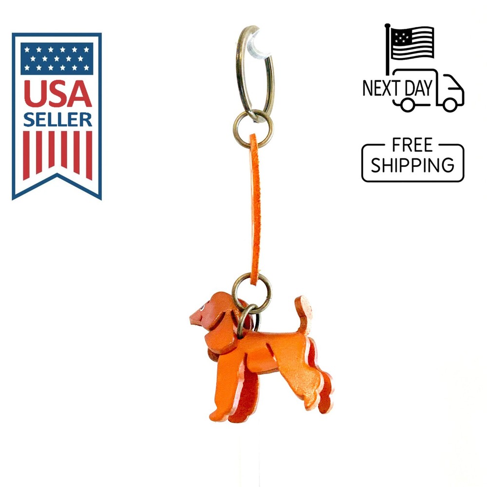 POODLE Handmade Leather Keyring