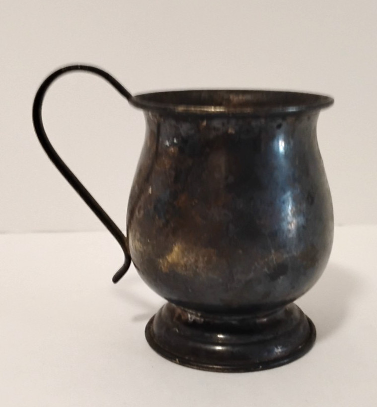 Vintage Silver Plated Small Teacup READ