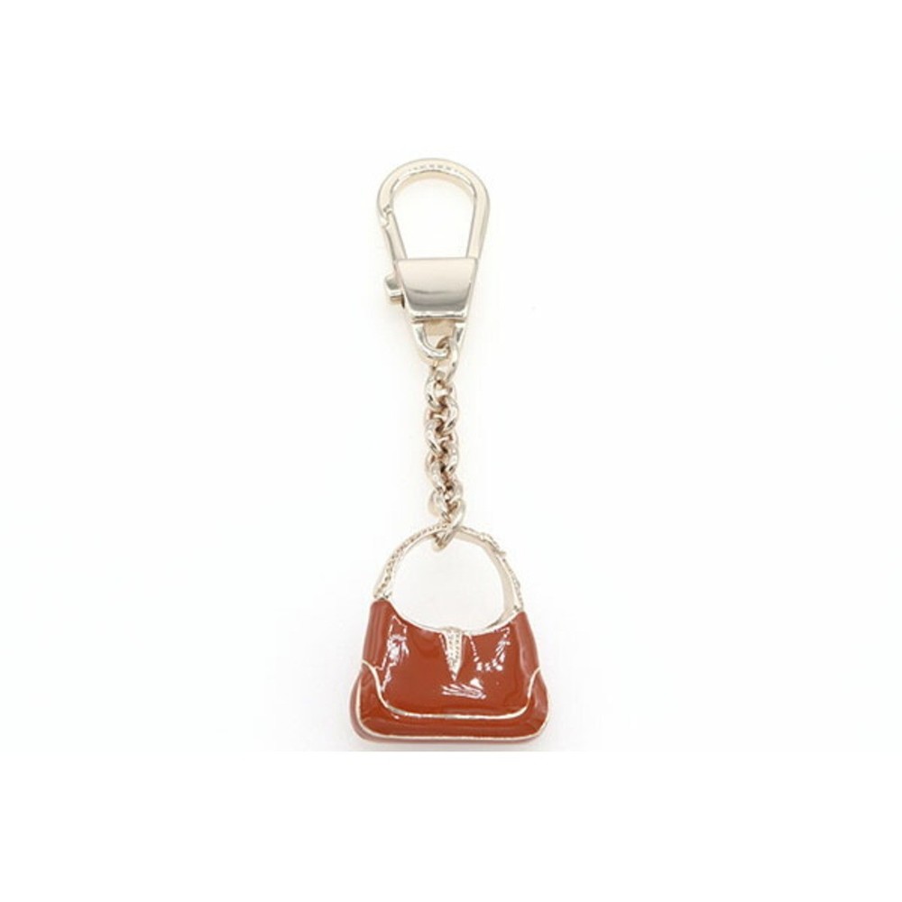 Gucci Key Ring Brown Silver Metal Used