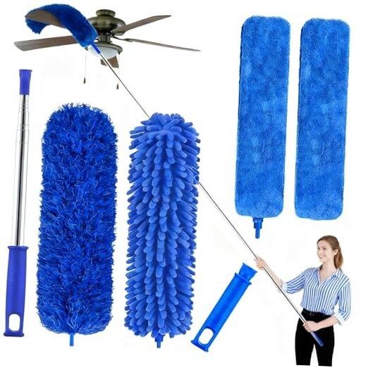 Professional Microfiber Feather Dusters for Cleaning, 6PCS 6 PCS Blue