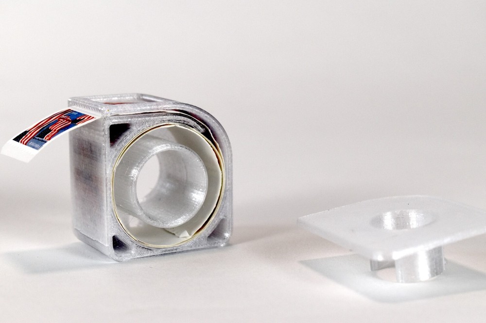 Stamp Roll Dispenser w/ Level Indicator ( clear opaque )