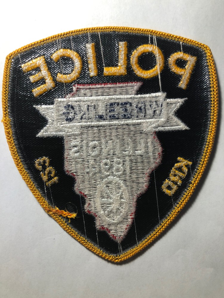 Wheeling Illinois Police Patch ~ Gold Trim