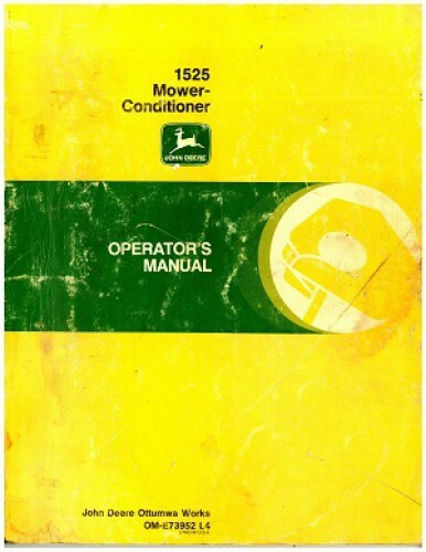 John Deere 1525 Mower Conditioner Operators Manual
