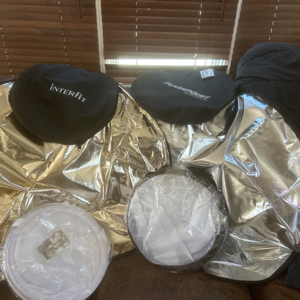42" 5In1 Photography Round Light Reflector Collapsible Multi Disc Light Diffuser