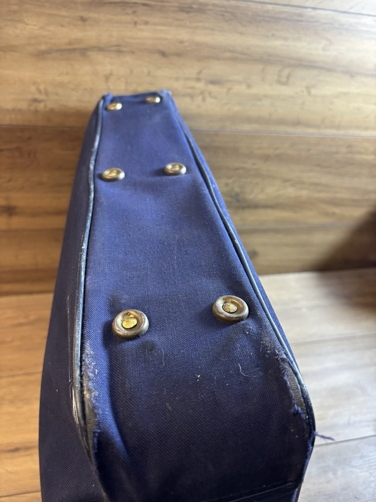 Vintage Inter-City Intercity Navy Railway Suitcase with functioning zip BR
