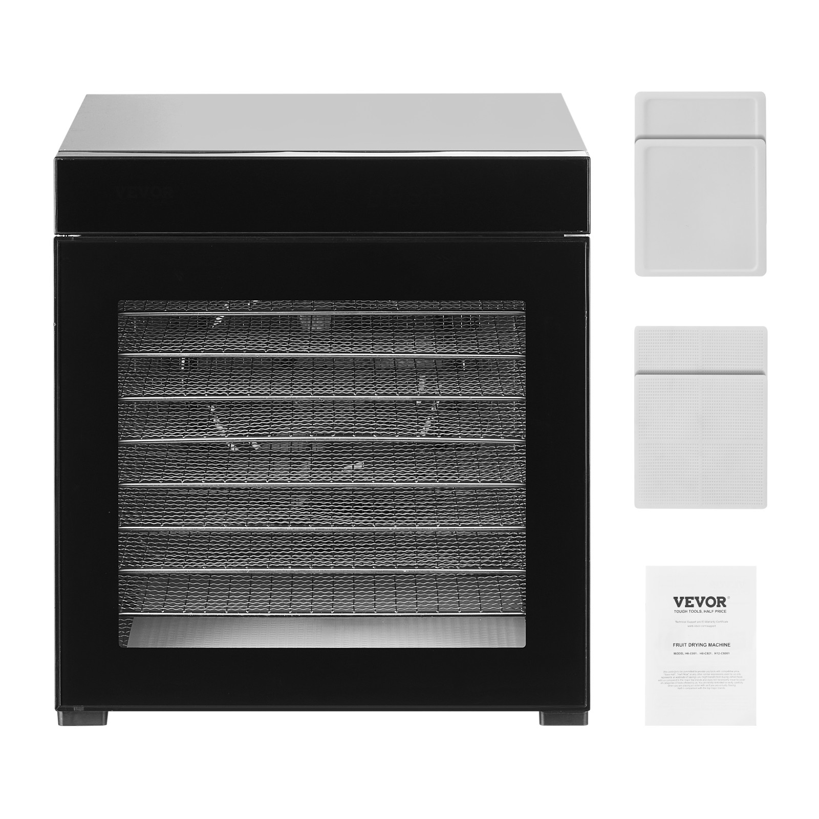 Electric 10 Trays Food Dehydrator Machine Stainless Jerky Meat Fruit Drying