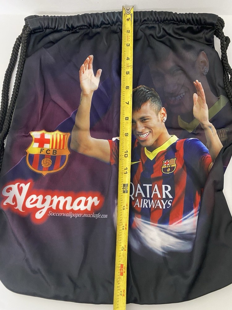 QATAR - NEYMAR - DRAWSTRING KNAPSACK DOUBLE SIDDED BAG SIZE: 14" X 18"