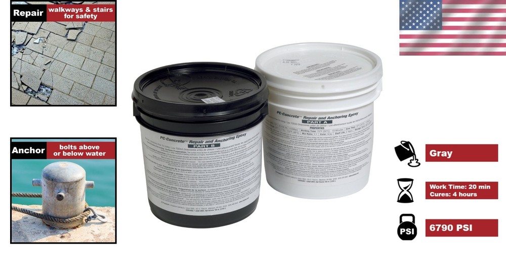 PC-Concrete Epoxy Paste for Crack Filling - Gray, 102 oz