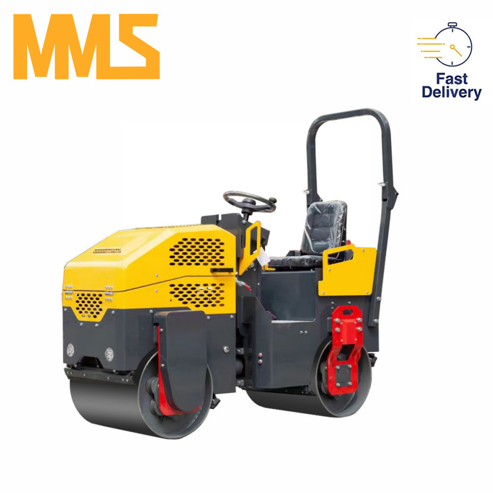 Gasoline Engine Soil Asphalt Double Drum 1ton Roller Road Roller Compactor