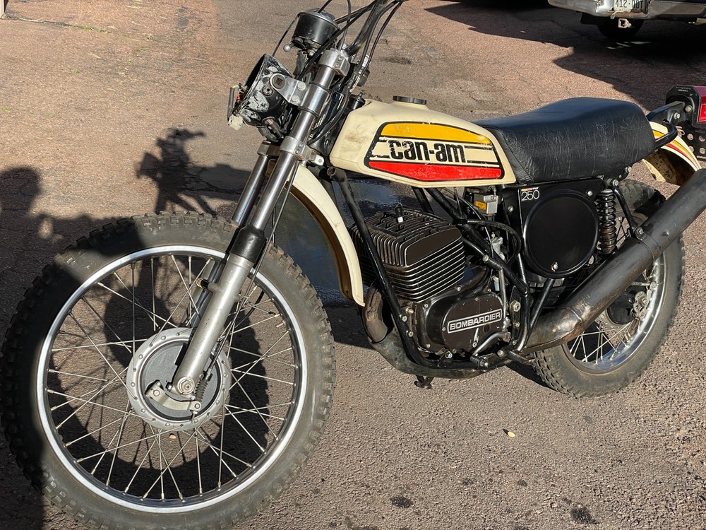 1975 Can Am 250 TNT Headlight Mounts Fork Covers