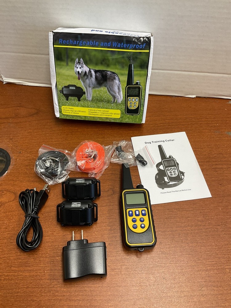 Extended Range Waterproof Remote Control Dog Training Collar