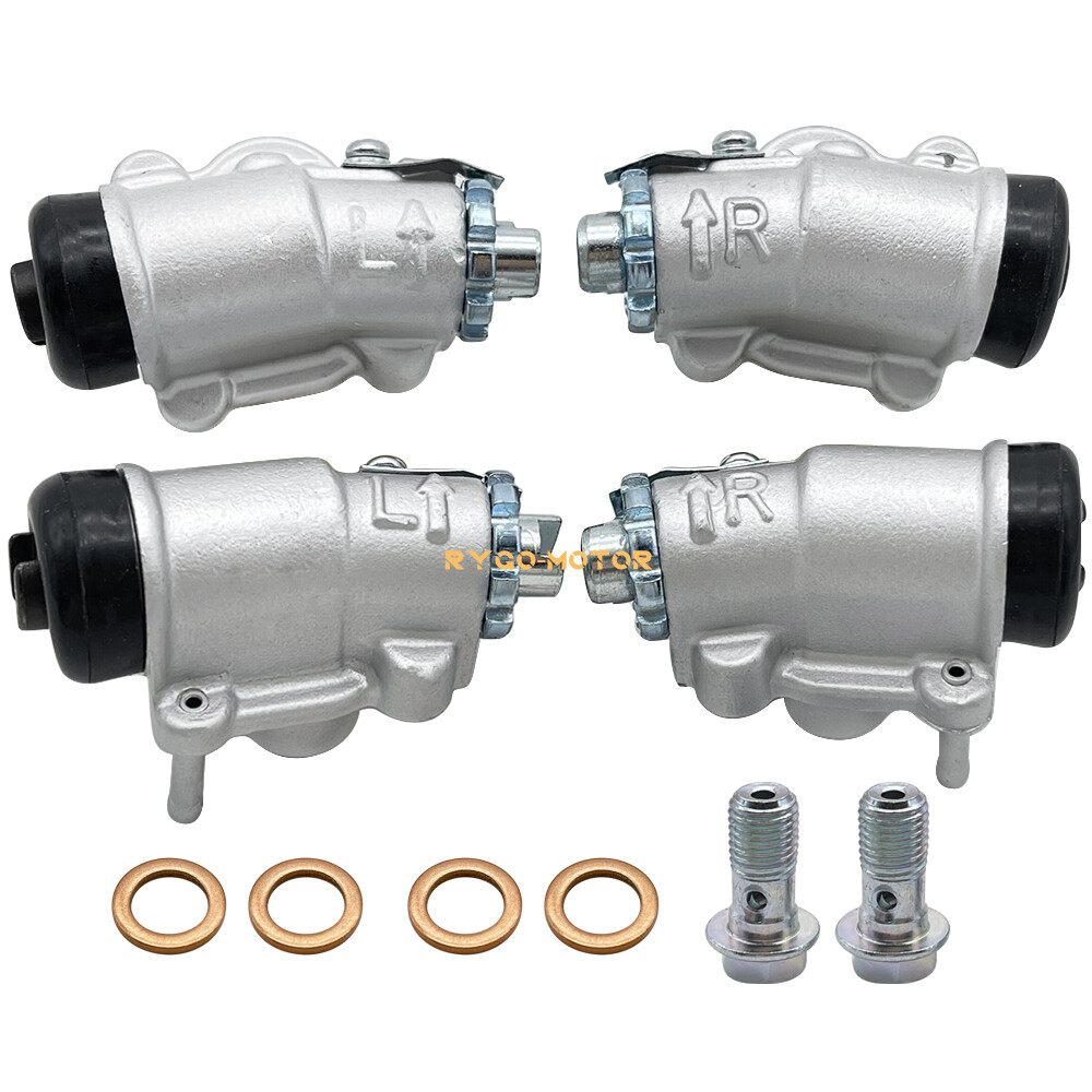 Front Brake Wheel Cylinders All 4 W/Shoes for Honda Rancher 350 TRX350TM/ 350TE