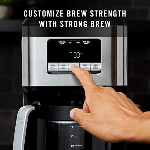 Coffee Maker, Programmable Coffee Machine with Glass Carafe, 14 Cups,