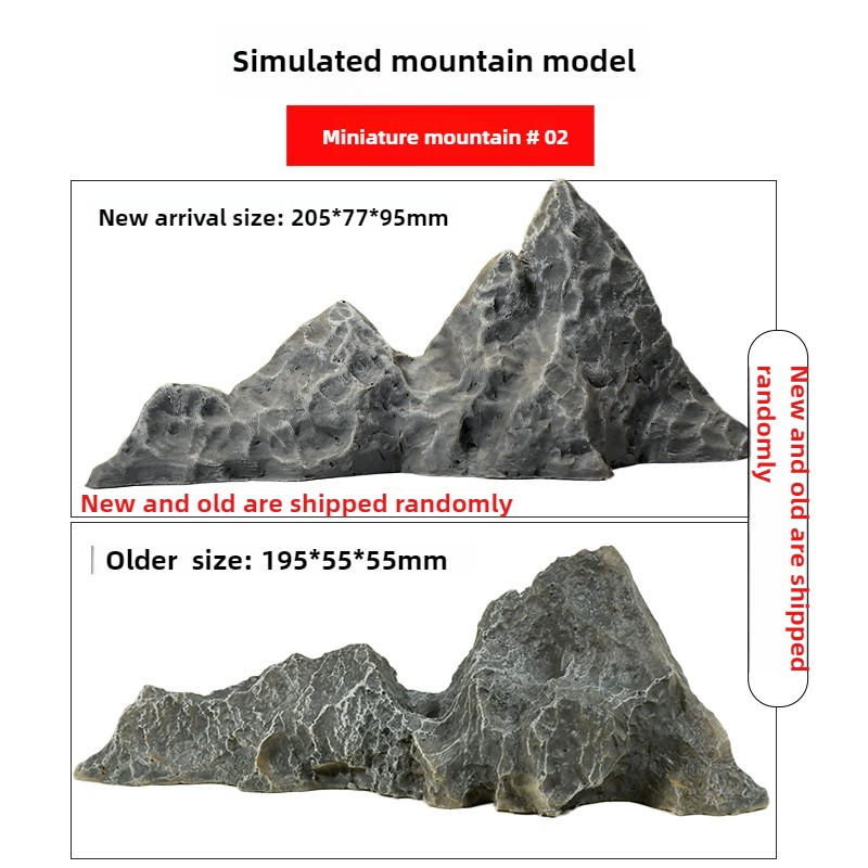 Diorama Mountain Model Realistic Rocks Train Railroad Scene Display Props Model