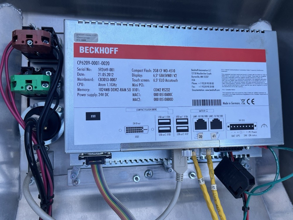 Tech-Sonic Ultrasonic Welding Controller w/ Beckhoff CP6209 Untested Parts