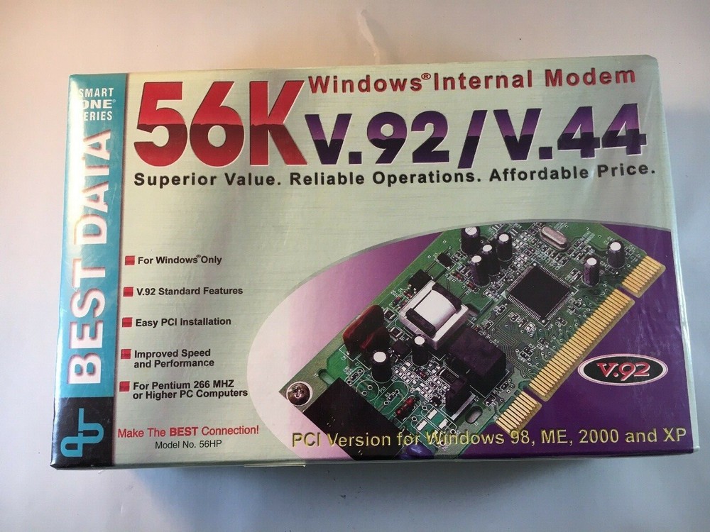 Best Data Windows Only V.92 Internal Modem 56K Model# 56HP New 9366/9364