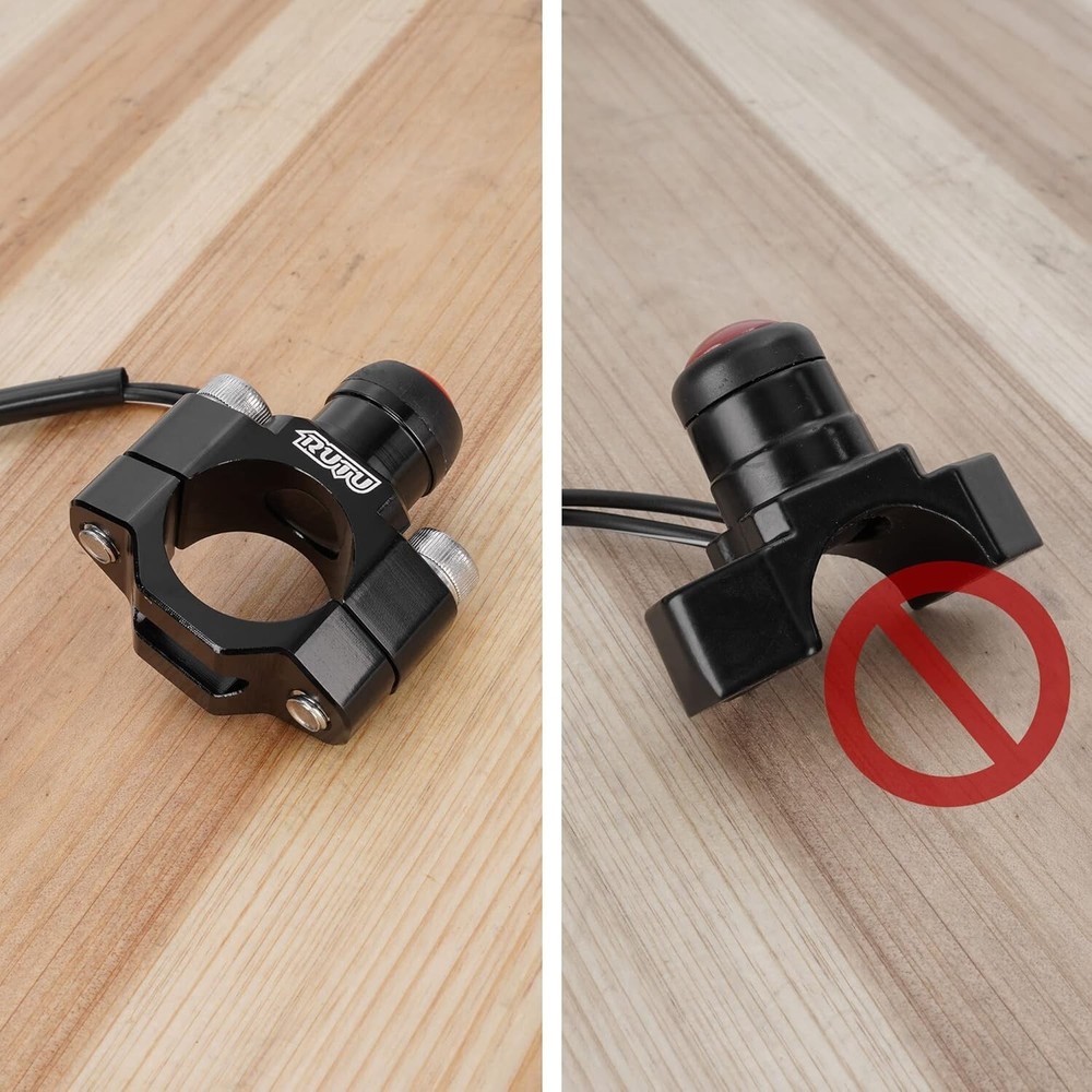 CNC Universal Motorcycle Engine Stop Start Kill Switch Button with Mounting
