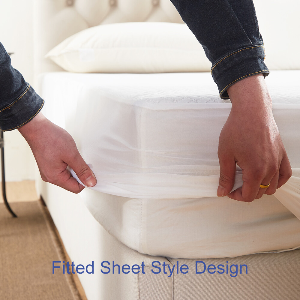 Waterproof Mattress Protector Fitted Mattress 18" Deep Fitted Bed Sheet
