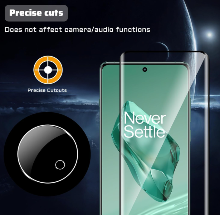 For OnePlus 12R Screen Protector with Camera Lens Protector 9H Hardness