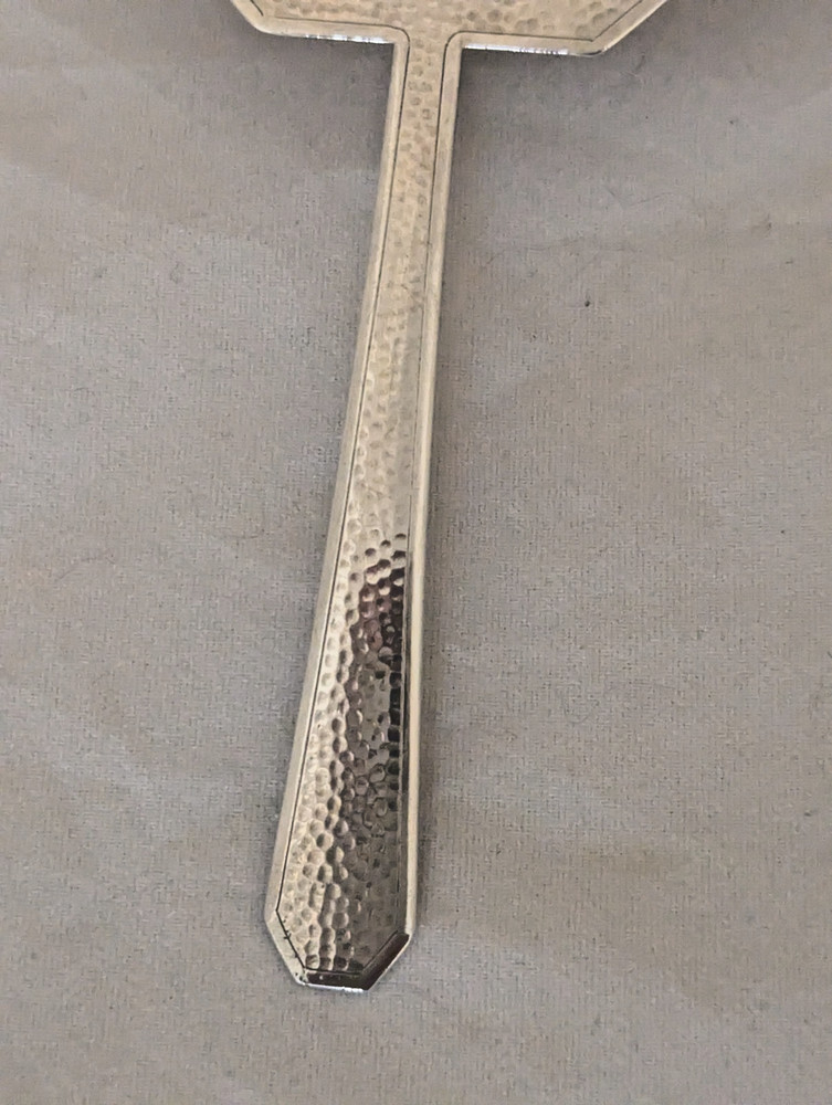 Chinese Export Sterling Silver w/Handle Hand Hammered Tea Strainer 5" long