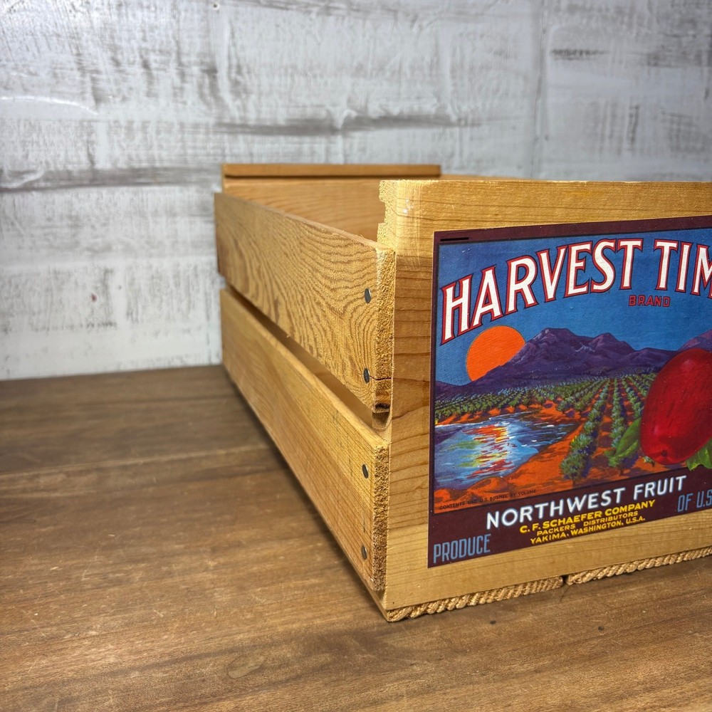 “Harvest Time” Wooden Crate