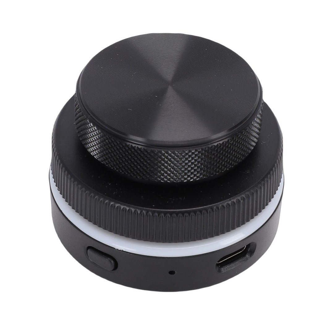 2-Customizable Knob With RGB Light For Volume Control Black