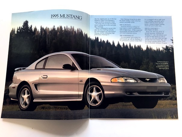 1995 Ford Mustang and GT 24-page Original Car Sales Brochure