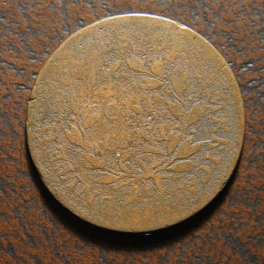 1798 Draped Bust Large Cent, 1st Hairstyle