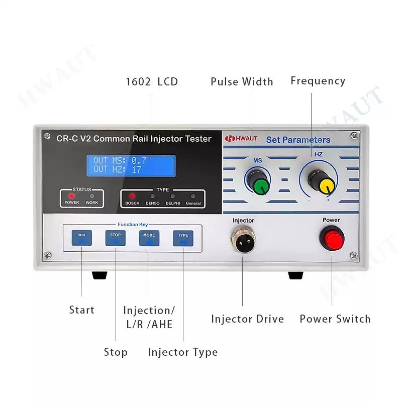 Upgraded Multi-Function CR-CV2 Common Rail Injector Tester AC 110V–240V, 100W