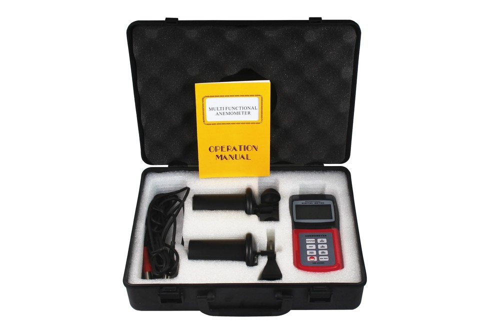 AM-1236C Digital Air Flow Wind Direction Wind Speed Measuring Device Anemometer