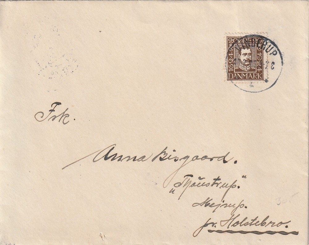 DENMARK: Cover Vinderup 1925, arr.canc.
