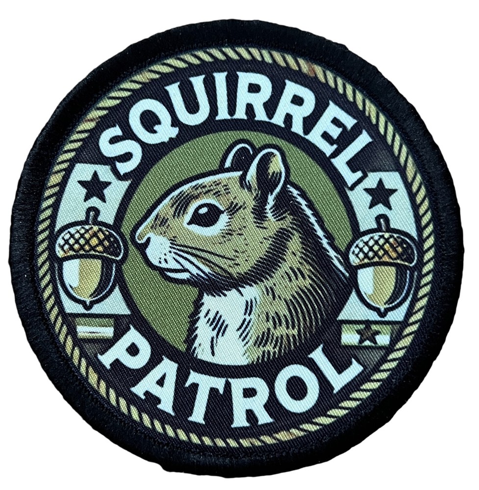 Squirrel Patrol Morale Patch for Militay Airsoft Gear