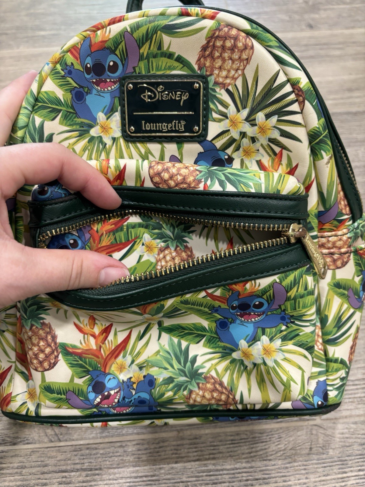 Loungefly Disney Lilo & Stitch Hawaiian Pineapple All Over Print Mini Backpack