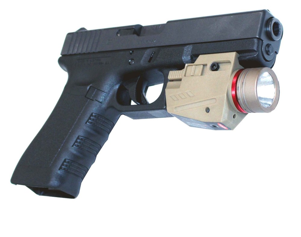 Trinity Flashlight 300 lumens tan polymer compatible with Walther pdp compact.