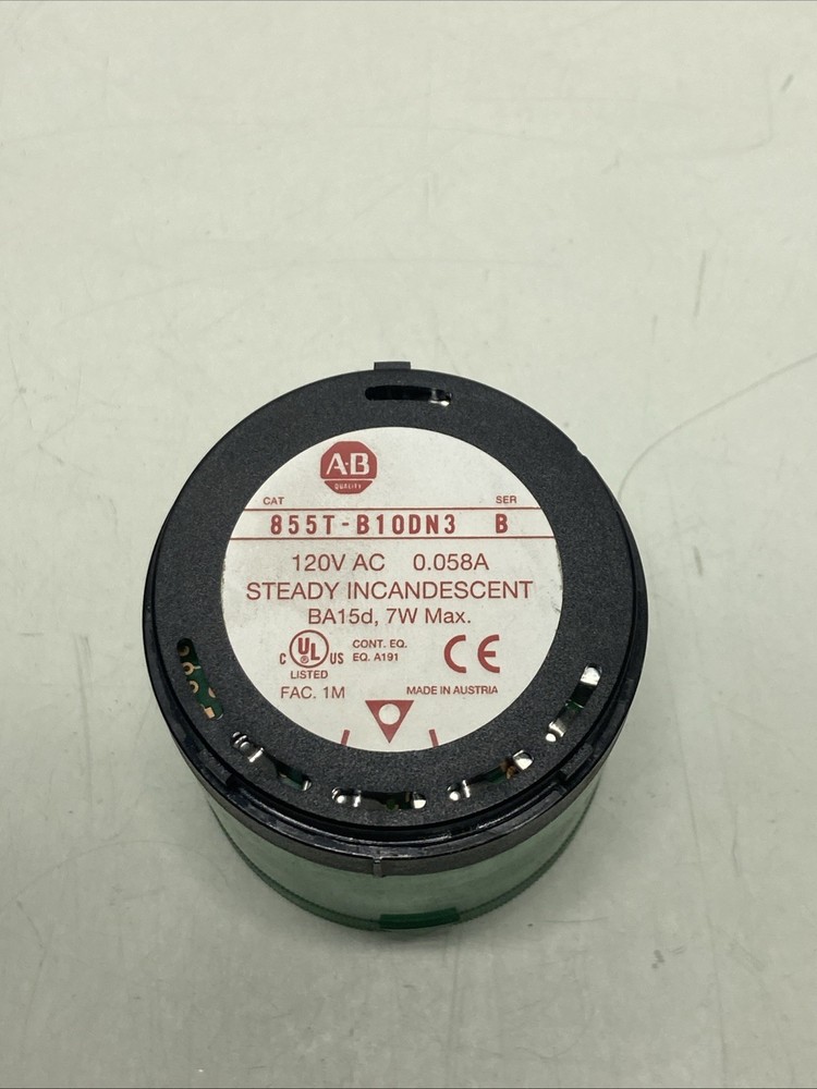 Allen Bradley 855T-B10DN3 Green Stack Light
