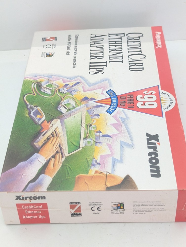 Sealed NOS Xircom Credit Card Ethernet Adapter IIPS Vtg Computing