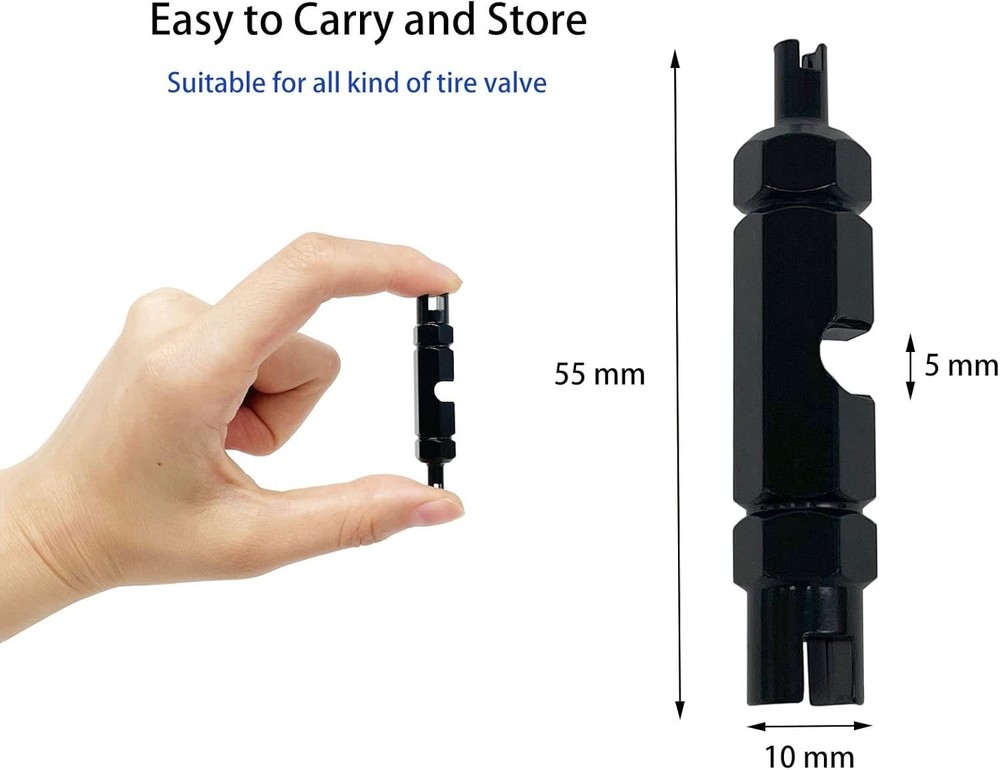 Essential Bike Valve Core Tool - Easy Insert & Replace Design for All Tires