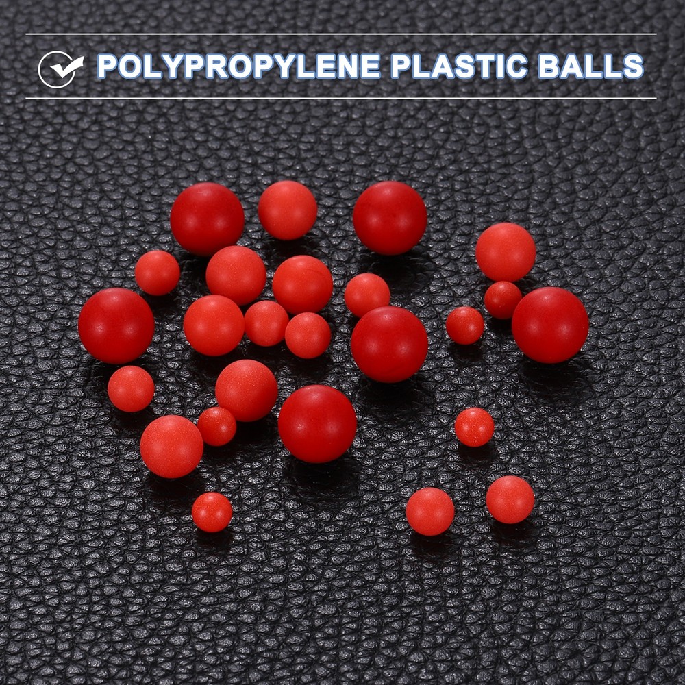 25pcs PP Plastic Bearing Balls 15mm Solid Plastic Balls G2 Precision Red