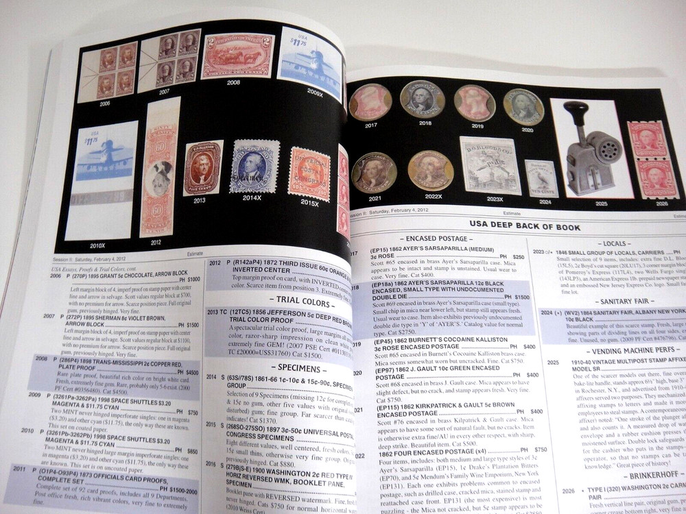 Regency Superior Stamp Auction Catalog 2012 Space Aviation Coins Collectibles