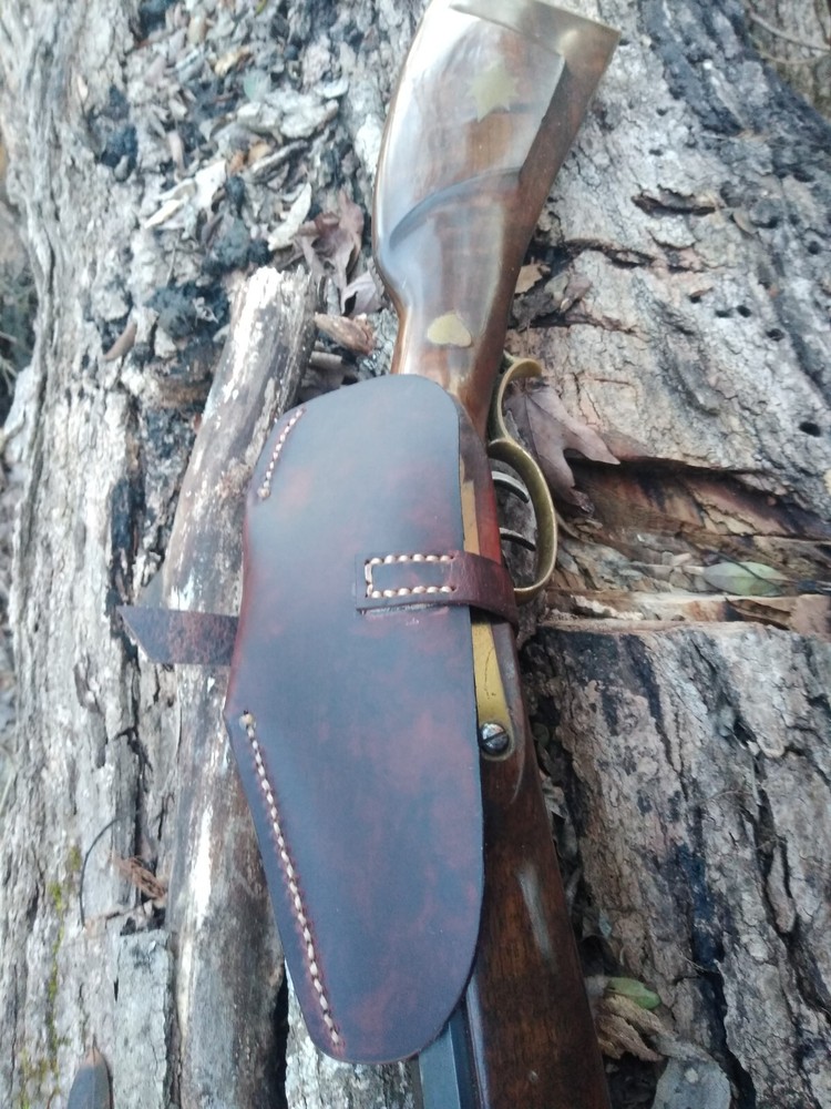 Cow's Knee Leather Lock & Pan Cover Flintlock